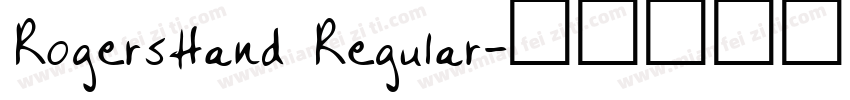 RogersHand Regular字体转换